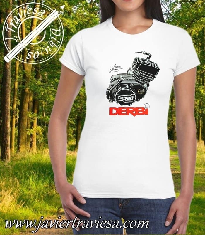 CAMISETA-BLANCA-CHICA-DERBI-MOTOMOTOR.jpg CAMISETA MUJER MOTOR DERBI
