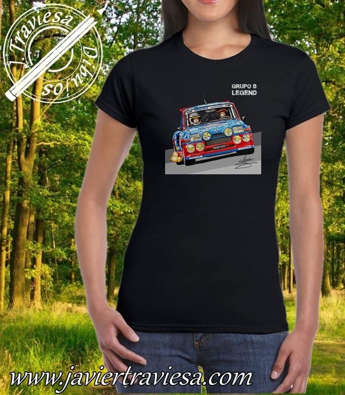 CAMISETA NEGRA CHICA RENAULT MAXITURBO RAGNOTTI CAMISETA 5 MAXITURBO RAGNOTTI RALLY