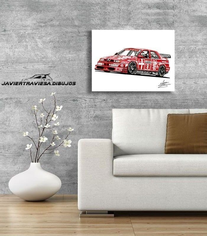 IMAGEN-LAMINA-alfa-155-dtm-en-pared.jpg POSTER ALFA ROMEO 155 DTM NICOLA LARINI
