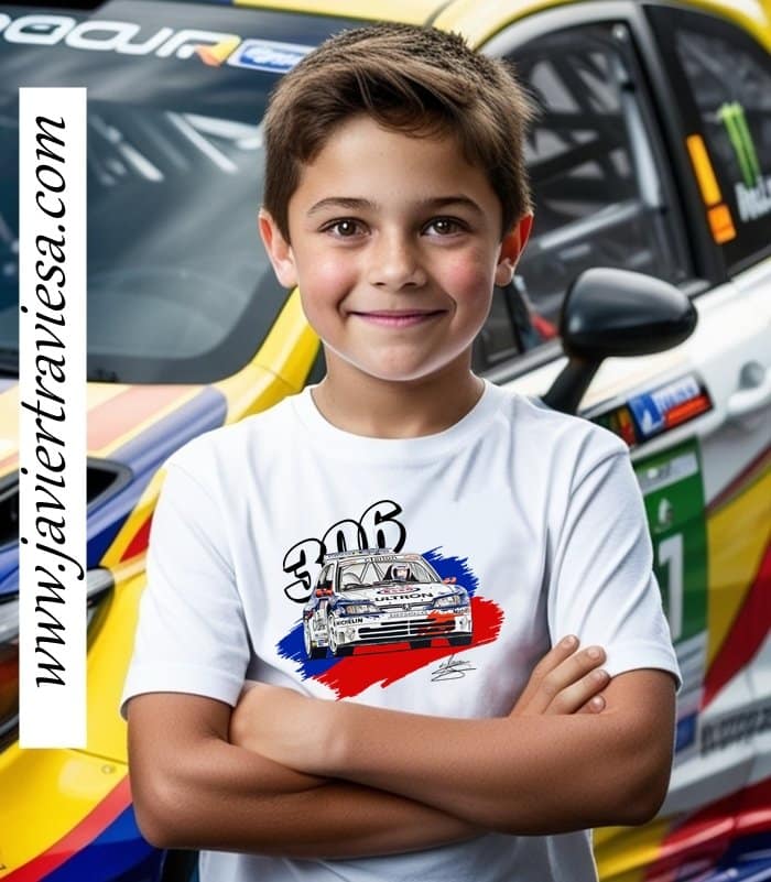 camiseta niño blanca PEUGEOT 306 MAXI CAMISETA PEUGEOT 306 MAXI