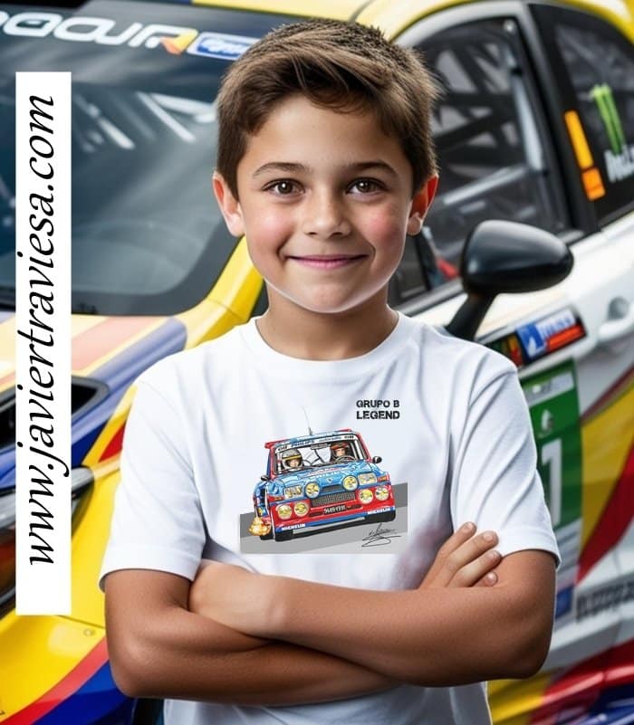 camiseta niño blanca RENAULT MAXITURBO RAGNOTTI CAMISETA 5 MAXITURBO RAGNOTTI RALLY